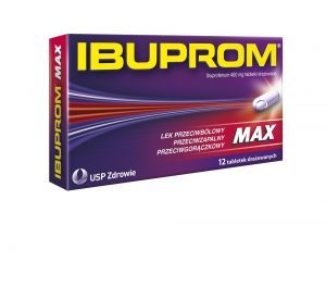 Ibuprom max 400 mg x 12 tabl drażowanych