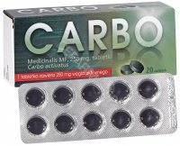 Carbo medicinalis mf 250 mg x 20 tabl