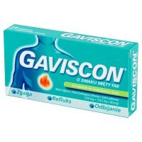 Gaviscon na zgagę i refluks smak miętowy tabletki x 16 szt