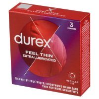Durex Feel Thin Fetherlite Elite prezerwatywy cienkie przezroczyste x 3 szt
