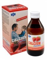 Calcium syrop truskawkowy 150 ml (butelka szklana)