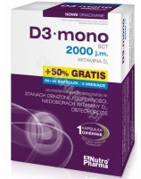 D3 mono 2000 j.m.(witamina d3) x  60 kaps + 30 kaps GRATIS !!!