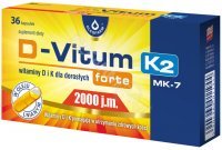 D-Vitum forte 2000 j.m. K2 (witaminy D i K dla dorosłych) x 36 kaps