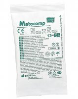 Kompresy gazowe jałowe 17-nitkowe 12-warstwowe 5 x 5cm x 5 szt (Matocomp)
