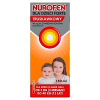 Nurofen dla dzieci Forte ibuprofen 200 mg/5 ml smak truskawkowy zawiesina 150 ml