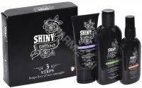 Renee Blanche Shiny Tattoo promocyjny zestaw - oczyszczający spray nabłyszczający 100 ml + olejek pod prysznic 200 ml + krem ochronny dodający blasku 100 ml