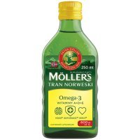 Moller's tran norweski o aromacie cytrynowym 250 ml + tatuaże dla dzieci GRATIS!!!