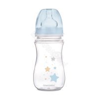 Canpol babies antykolkowa butelka szerokootworowa EasyStart "Newborn baby" 240 ml (35/217) niebieska