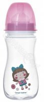 Canpol babies antykolkowa butelka szerokootworowa EasyStart "Toys" 300 ml (35/222) różowa
