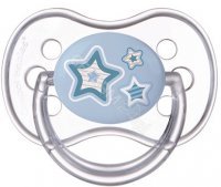 Canpol babies Newborn Baby smoczek do uspokajania silikonowy symetryczny 0-6 miesięcy (22/580) 1 szt (niebieski)