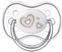 Canpol babies Newborn Baby smoczek do uspokajania silikonowy symetryczny powyżej 18 miesięcy (22/582) 1 szt (beżowy)