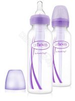 Dr Brown's butelka antykolkowa standardowa OPTIONS (wąska szyjka) 2 x 250 ml duopack (fioletowa)