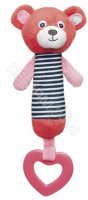 Canpol babies pluszowa zabawka z piszczkiem i gryzakiem (68/055) czerwona