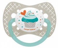 Canpol babies smoczek silikonowy symetryczny "Cupcake" 0-6 miesięcy (23/282) 1 szt (szary)