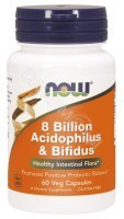 NOW Foods 8 Billion Acidofilus&Bifidus x 60 kaps