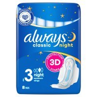 Podpaski Always Classic Night (rozmiar 3) x 8 szt