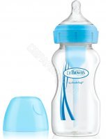Dr Brown's butelka antykolkowa OPTIONS+ z szeroką szyjką 270 ml (niebieska)