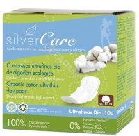 Masmi Silver Care ultra cienkie bawełniane podpaski ze skrzydełkami na dzień - 100% bawełny organicznej x 10 szt