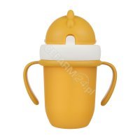 Canpol babies kubek ze składaną rurką silikonową MATTE PASTELS żółty 210 ml (56/522)