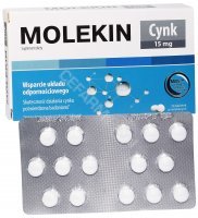 Molekin Cynk 15 mg x 30 tabl powlekanych