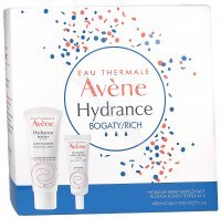 Avene Hydrance promocyjny zestaw - Riche krem nawilżający do skóry wrażliwej suchej i bardzo suchej 40 ml + Les Essentiels krem kojący pod oczy do skóry wrażliwej 10 ml