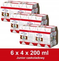 Resource Junior czekoladowy w sześciopaku (6x) 4 x 200 ml