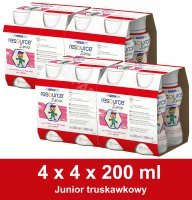 Resource Junior truskawkowy w czteropaku (4x) 4 x 200 ml