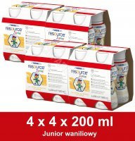 Resource Junior waniliowy w czteropaku (4x) 4 x 200 ml