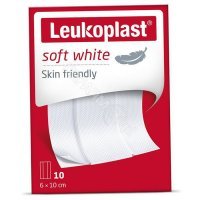 Leukoplast Soft White plastry z opatrunkiem 6 x 10 cm x 10 szt
