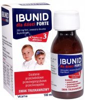 Ibunid dla dzieci Forte 200 mg/5 ml zawiesina o smaku truskawkowym 100 ml