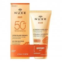 Nuxe Sun promocyjny zestaw - zachwycający krem do opalania twarzy spf-50 50 ml + orzeźwiający balsam po opalaniu do twarzy i ciała 50 ml GRATIS!!!