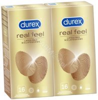 Durex Real Feel prezerwatywy gładkie bez lateksu x 16 szt w dwupaku (2 x 16 szt)