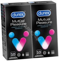Durex Mutual Pleasure prezerwatywy prążkowane przedłużające stosunek x 10 szt w dwupaku (2 x 10 szt)