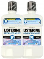 Listerine Advanced White Łagodny smak - płyn do płukania jamy ustnej 2 x 500 ml