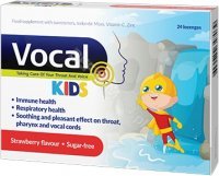 VOCAL Kids truskawka x 24 pastylki do ssania