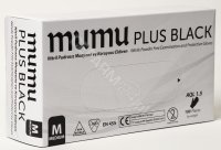 Rękawice nitrylowe bezpudrowe MUMU PLUS BLACK rozmiar M (czarne) x 100 szt