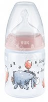 NUK butelka First Choice+ ze wskaźnikiem temperatury Disney Osiołek M 150 ml (różowa)