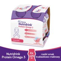 Nutridrink protein Omega-3 o smaku truskawkowo-malinowym  4 x 125 ml