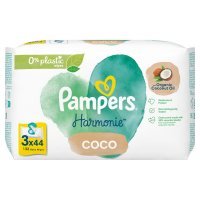 Pampers Harmonie Coco chusteczki nawilżane 3 x 44 szt (0% plastic)