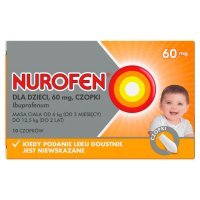 Nurofen dla dzieci ibuprofen 60 mg czopki x 10 szt