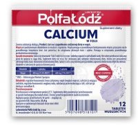 Laboratoria Polfa Łódź Calcium w folii x 12 tabl musujących