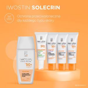 Iwostin Solecrin ultra lekki niewidoczny fluid dla skóry wrażliwej, skłonnej do alergii spf50 50 ml