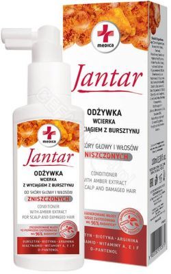 Jantar Medica odżywka-wcierka z wyciągiem z bursztynu do skóry głowy i włosów zniszczonych 100 ml