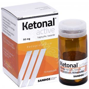 Ketonal active 50 mg - lek przeciwbólowy, przeciwzapalny i przeciwgorączkowy (NLPZ) x 10 kaps