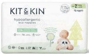 Kit and Kin biodegradowalne pieluszki jednorazowe 2 Midi (4-8 kg) x 40 szt (Mouse/Panda)