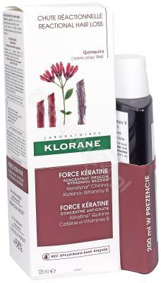 Klorane Force Keratine koncentrat przeciw wypadaniu włosów 125 ml + szampon z chininą i witaminami z grupy B 200 ml GRATIS!!!