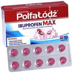 Laboratoria Polfa Łódź Ibuprofen max x 10 tabl powlekanych