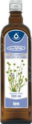 LinumVital - olej lniany tłoczony na zimno 500 ml (Oleofarm)