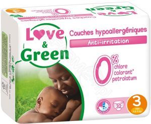 Love & Green Single T3 Pieluchy ekologiczne x 32 szt