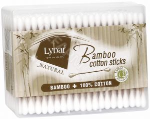 Lybar bambusowe patyczki kosmetyczne x 200 szt (pudełko kwadratowe)